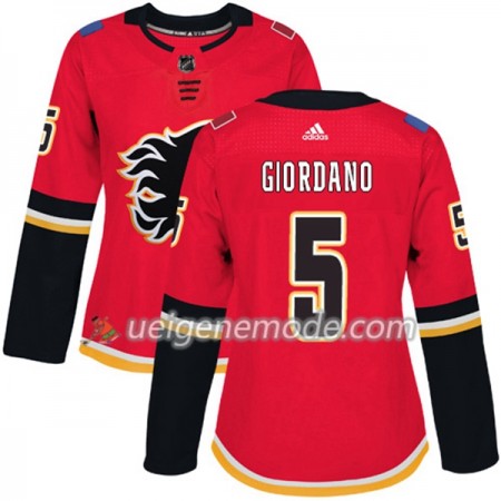 Dame Eishockey Calgary Flames Trikot Mark Giordano 5 Adidas 2017-2018 Rot Authentic